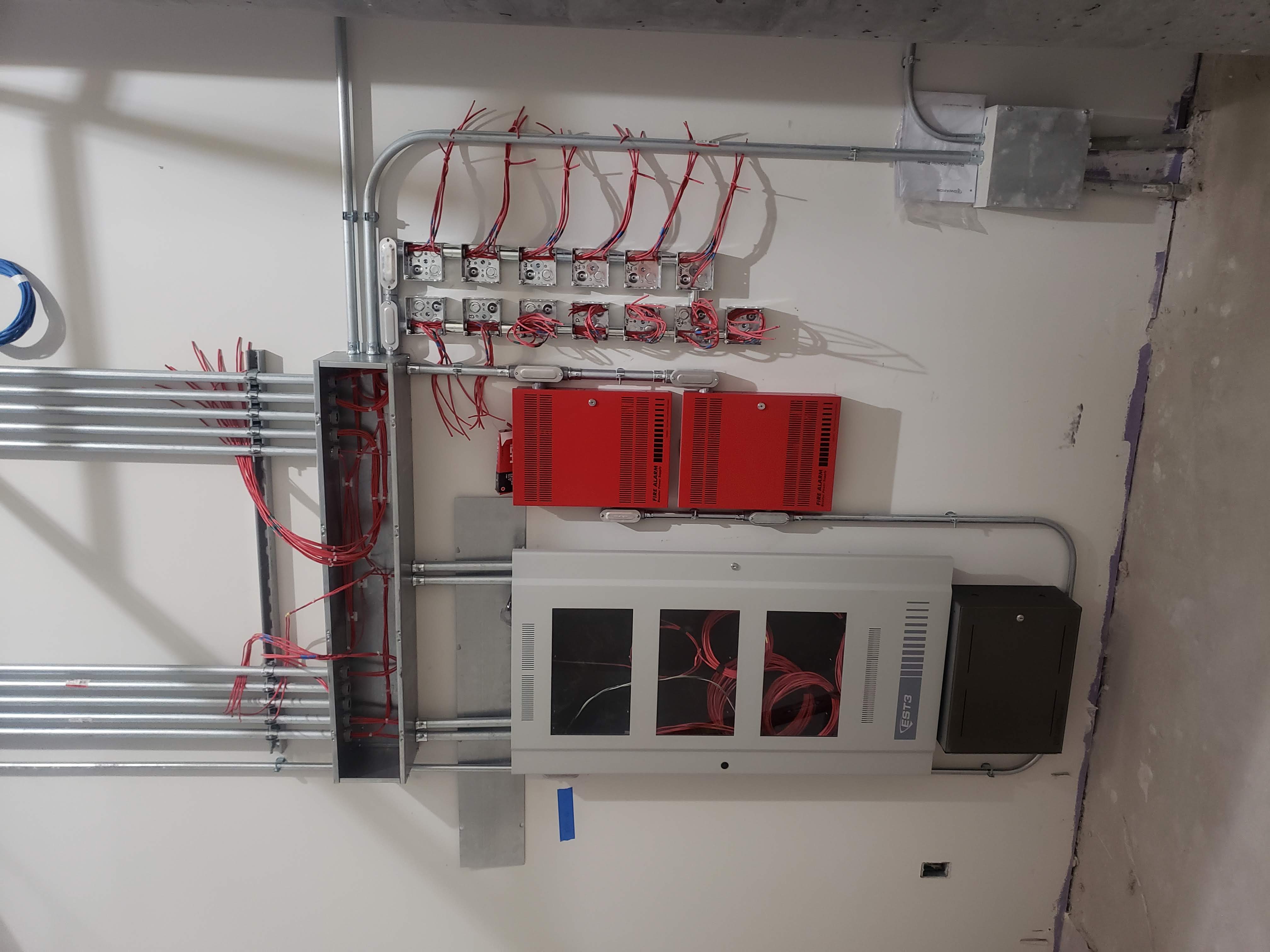 Fire alarm room with EST3 panel